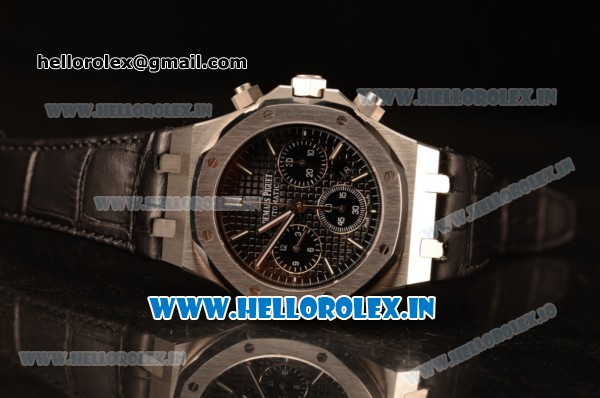 Audemars Piguet Royal Oak Chronograph Black Dial With Black Strap Swiss Valjoux 7750 26331ST.OO.1220ST.01 - Click Image to Close